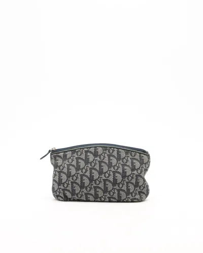 Dior Christian  Oblique Toiletry Pouch In Grey