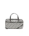 Dior Christian  Oblique Top Handle Bag In Black