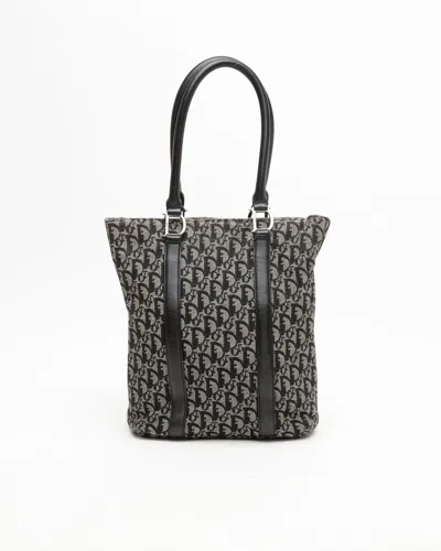 Dior Christian  Oblique Tote Bag In Black
