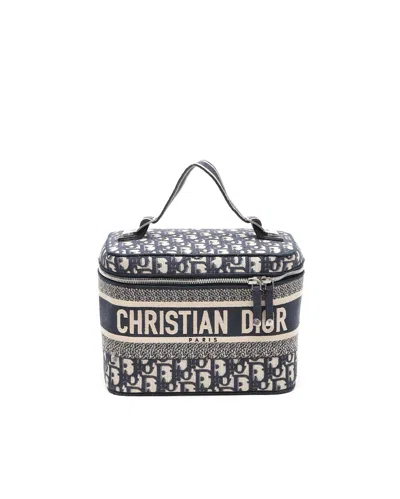 Dior Christian  Oblique Travel Vanity Case In Yellow