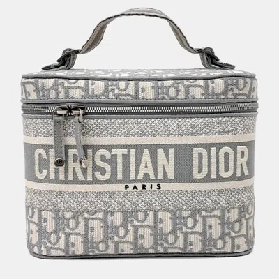 Pre-owned Dior Christian  Oblique Travel Vanity In Gray