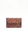 Dior Christian  Oblique Wallet On Chain Bag In Brown