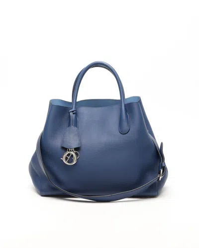 Dior Christian  Open Bar Tote Bag In Blue