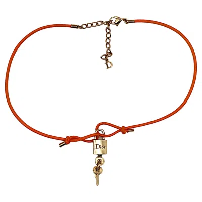 Pre-owned Dior Christian  Padlock Choker Necklace In Multi