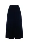 Dior High Waist Pleated Wide Leg Trousers In Black