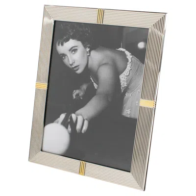 Pre-owned Dior Christian  Paris Modernist Silver Plate Picture Frame