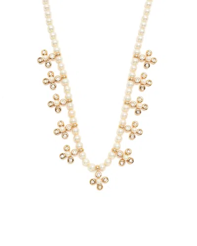 Pre-owned Dior Christian  Pearl Choker In White