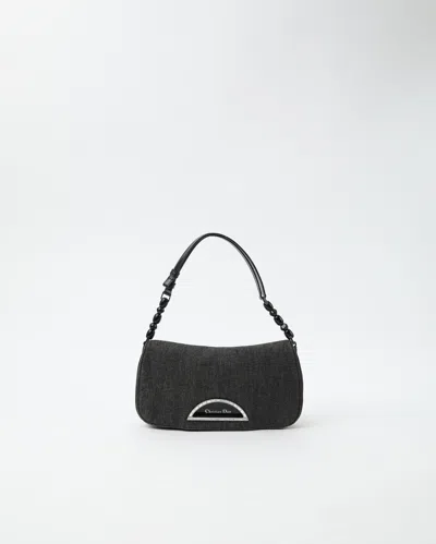 Dior Christian  Pearl Malice Denim Hobo Bag