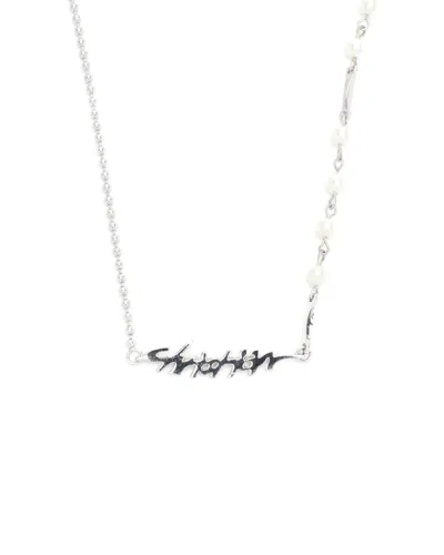 Dior Christian  Pearl Necklace In Metallic