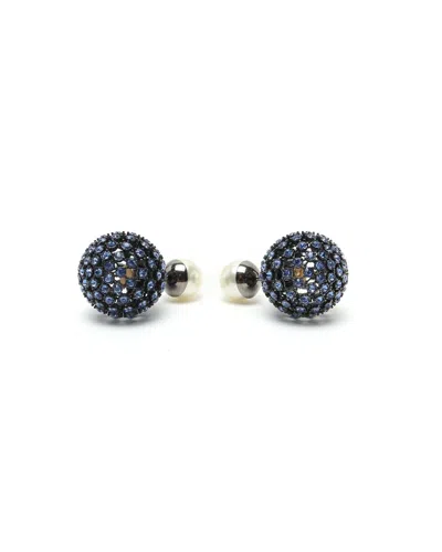 Dior Christian  Pearl Tribales Earrings In Blue