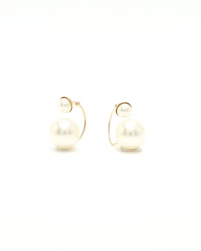 Dior Christian  Pearl Tribales Earrings In Gold