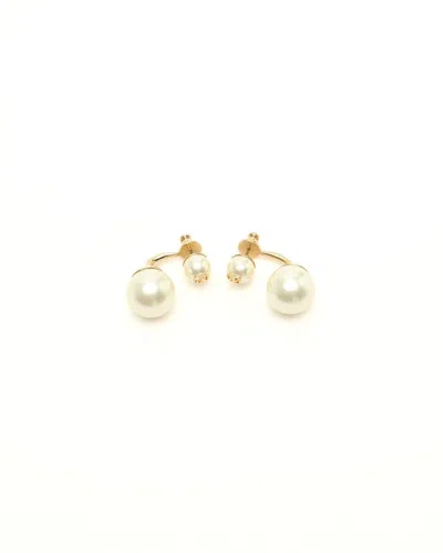 Dior Christian  Pearl Tribales Earrings In White