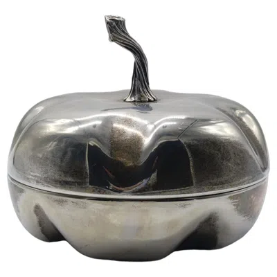 Pre-owned Dior Christian  Per  Home Scatola Decorativa Zucca In Silverplate, 1970s