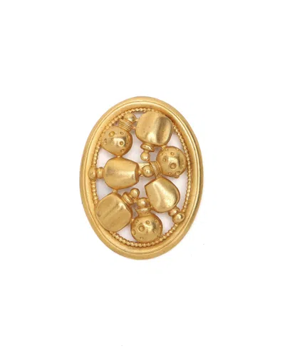 Dior Christian  Perfums Brooch In Gold