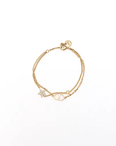 Dior Christian  Petit Cd Double Bracelet In Gold