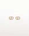 Dior Christian  Petit Cd Rhinestone Earrings