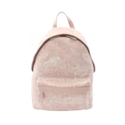 Pre-owned Dior Christian  Pink Canvas Leather Backpack ()
