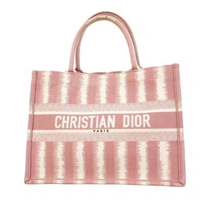Pre-owned Dior Christian  Pink Canvas Tote Bag ()