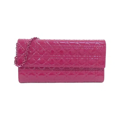 Pre-owned Dior Christian  Pink Chain/shoulder Wallet ()