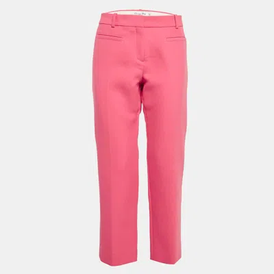 Pre-owned Dior Christian  Pink Cotton Trousers L