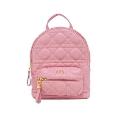 Pre-owned Dior Christian  Pink Leather Backpack ()