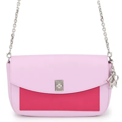 Pre-owned Dior Christian  Pink Leather Chain/shoulder Wallet ()
