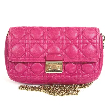 Pre-owned Dior Christian  Pink Leather Clutch Bag Shoulder Bag ()