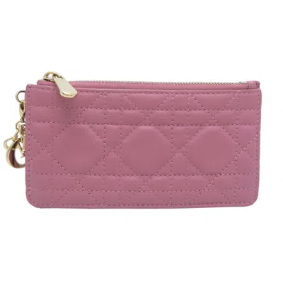 Pre-owned Dior Christian  Pink Leather Coin Purse/coin Case ()