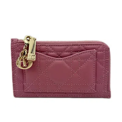 Pre-owned Dior Christian  Pink Leather Coin Purse/coin Case ()