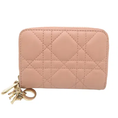 Pre-owned Dior Christian  Pink Leather Coin Purse/coin Case ()