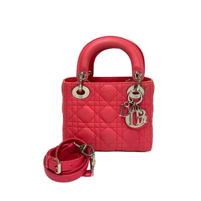 Pre-owned Dior Christian  Pink Leather Handbag Shoulder Bag ()