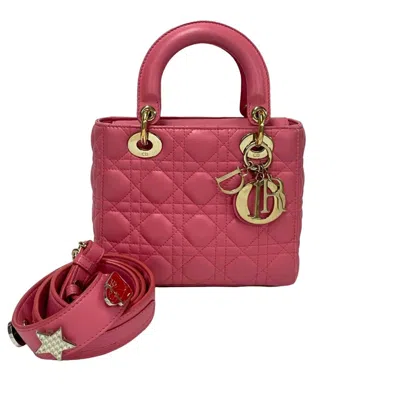 Pre-owned Dior Christian  Pink Leather Handbag Shoulder Bag ()