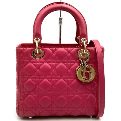 Pre-owned Dior Christian  Pink Leather Handbag Shoulder Bag ()