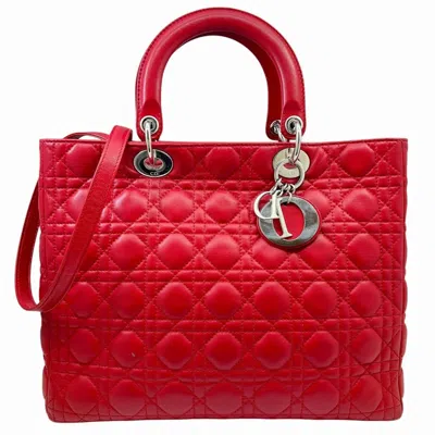 Pre-owned Dior Christian  Pink Leather Handbag Tote Bag ()