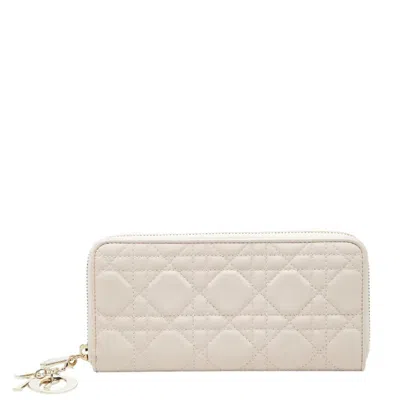 Pre-owned Dior Christian  Pink Leather Long Bill Wallet (bi-fold) ()