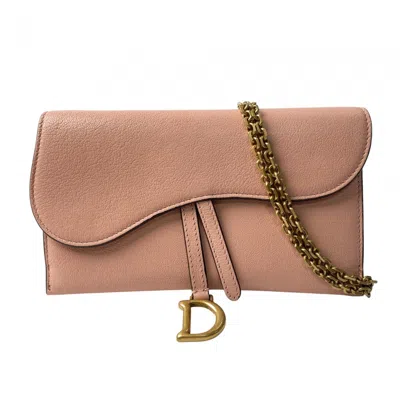 Pre-owned Dior Christian  Pink Leather Shoulder Bag ()