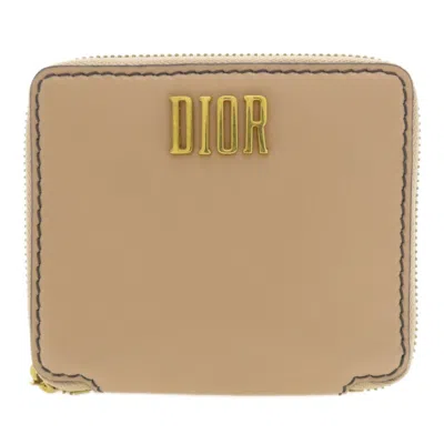 Pre-owned Dior Christian  Pink Leather Wallet (bi-fold) ()