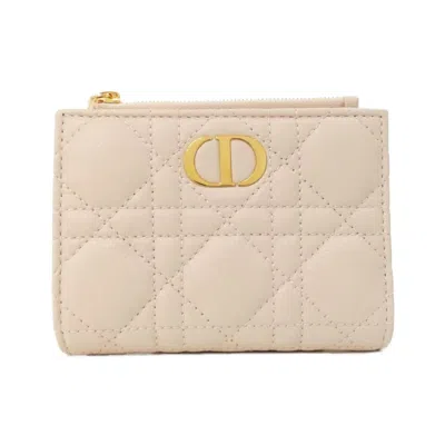Pre-owned Dior Christian  Pink Leather Wallet (bi-fold) ()