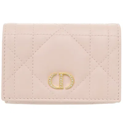 Pre-owned Dior Christian  Pink Leather Wallet (bi-fold) ()