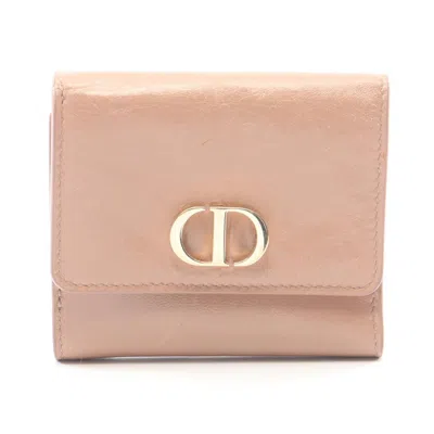 Pre-owned Dior Christian  Pink Leather Wallet (tri-fold) ()