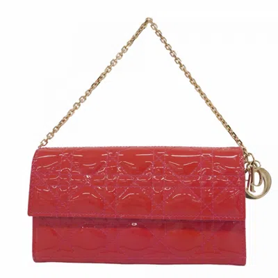 Pre-owned Dior Christian  Pink Red Color Long Wallet (bi-fold) () In Multi