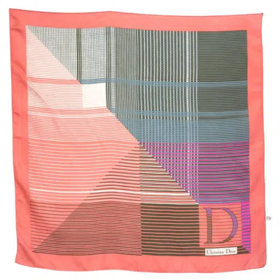Pre-owned Dior Christian  Pink Silk Scarf