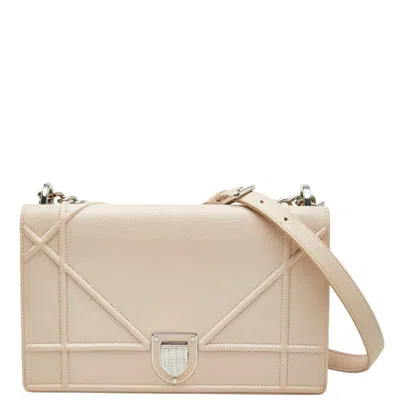 Pre-owned Dior Christian  Pink Silver Leather Shoulder Bag () In Multi