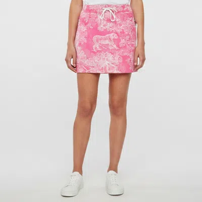 Pre-owned Dior Christian  Pink Toile De Jouy Reverse Jacquard Mini Skirt L