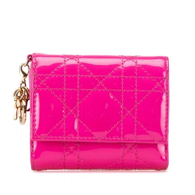 Pre-owned Dior Christian  Pink Wallet (tri-fold) ()