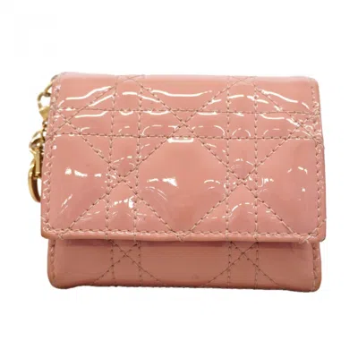 Pre-owned Dior Christian  Pink Wallet (tri-fold) ()