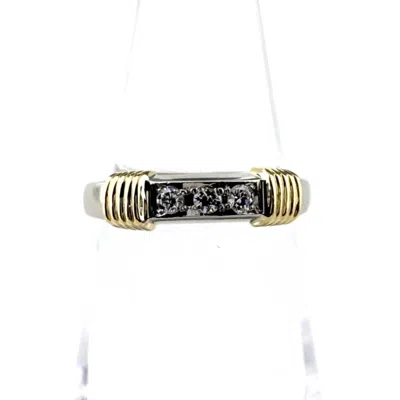 Pre-owned Dior Christian  Platinum 900 Yellow Gold Band Ring ()