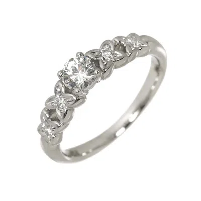 Pre-owned Dior Christian  Platinum 950 Band Ring ()