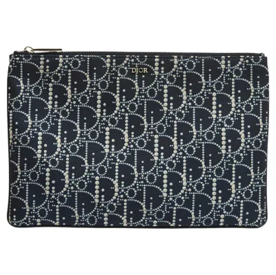 Pre-owned Dior Christian  Pochette Daily Oblique Black Pearly Clutch