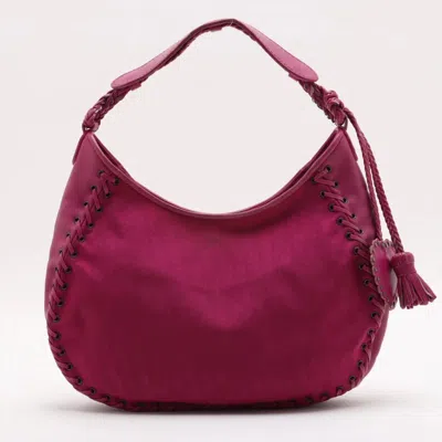 Pre-owned Dior Christian  Purple Leather Canvas Shoulder Bag ()